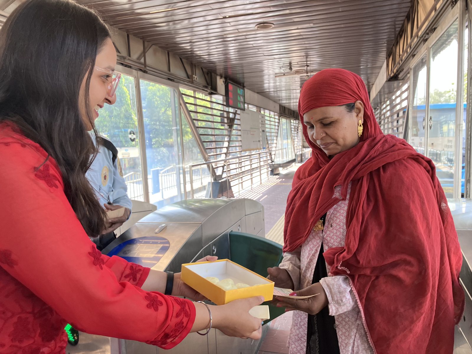 Volunteers packing donated ration and supplies